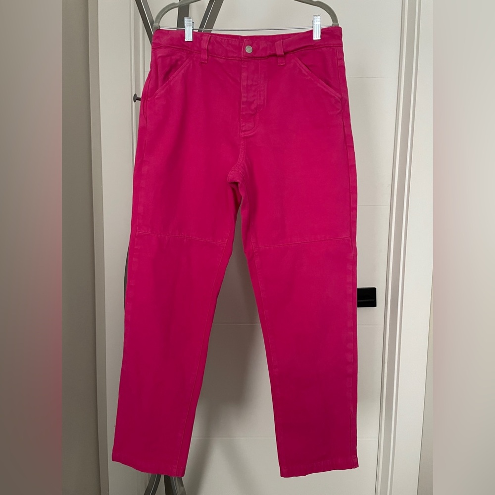 Zara Straight Fit Pink Denim Pants - Picture 2 of 5